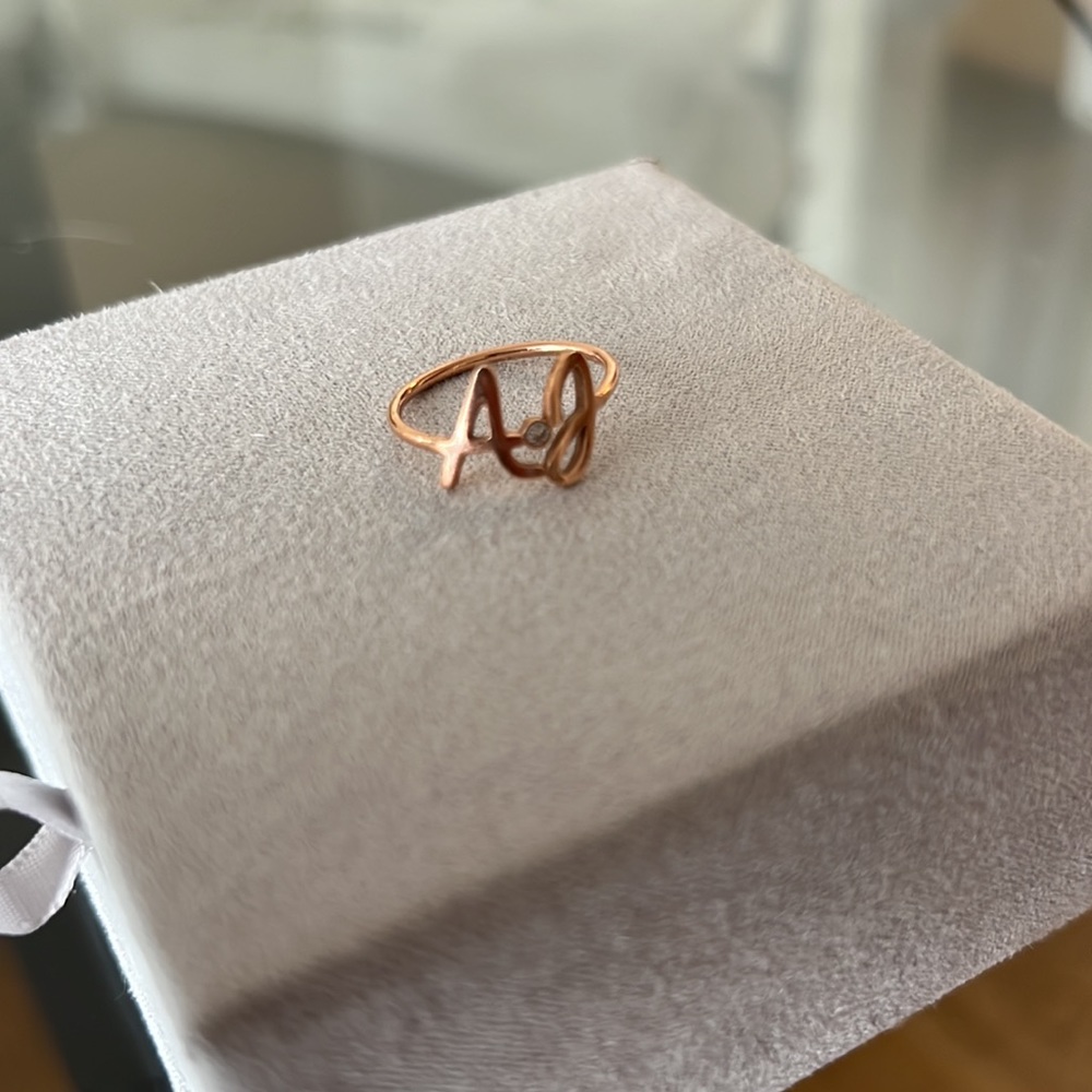 A.J diamond rose gold Stephanie Gottlieb ring